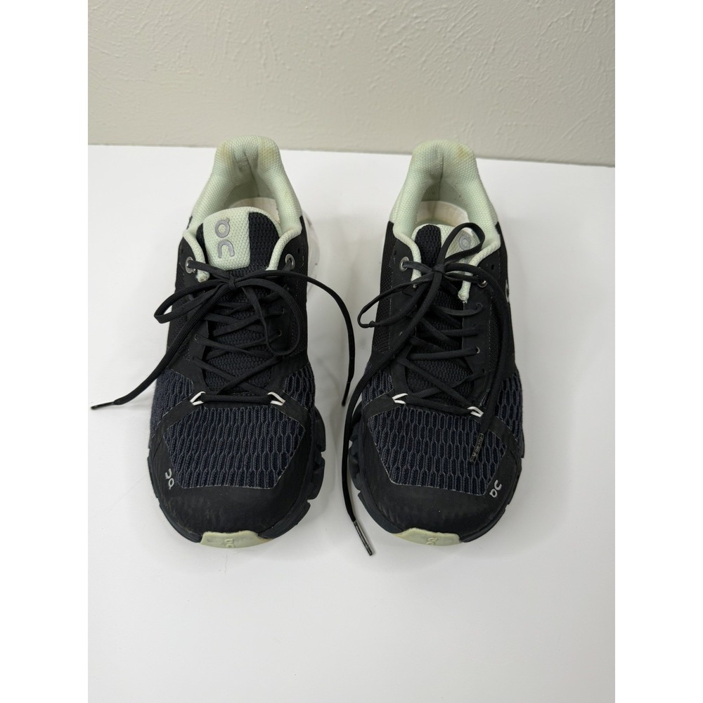 On Cloudflyer Shoes Womens Size 7 White Black Green Running CloudTec Helion - Picture 4 of 6